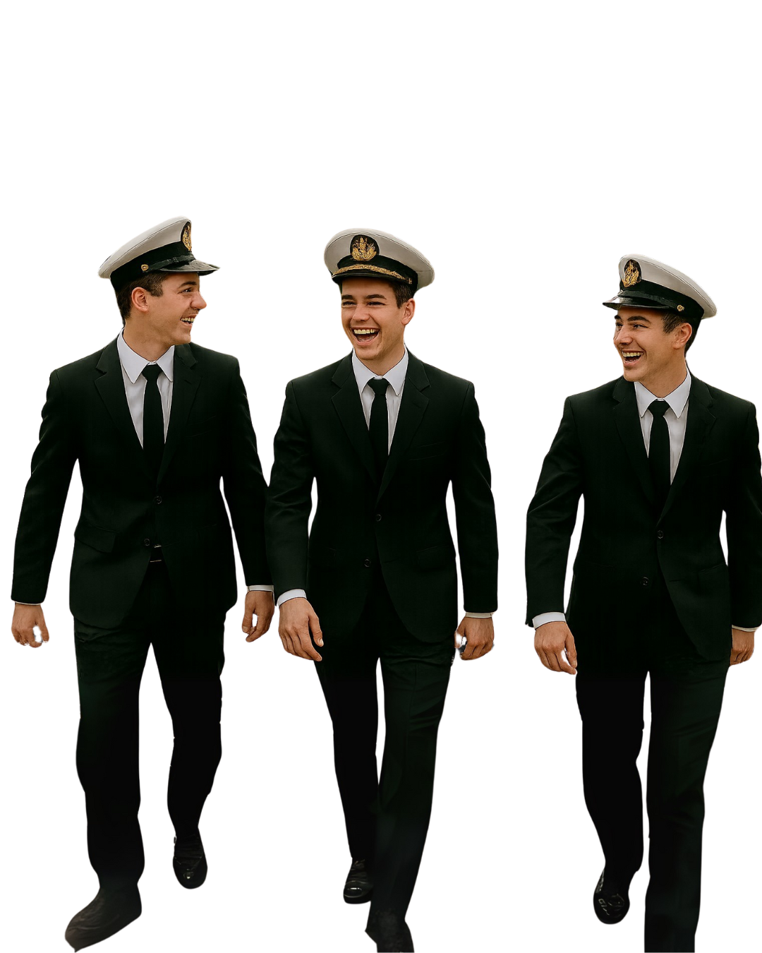 Maritime professional with educational materials